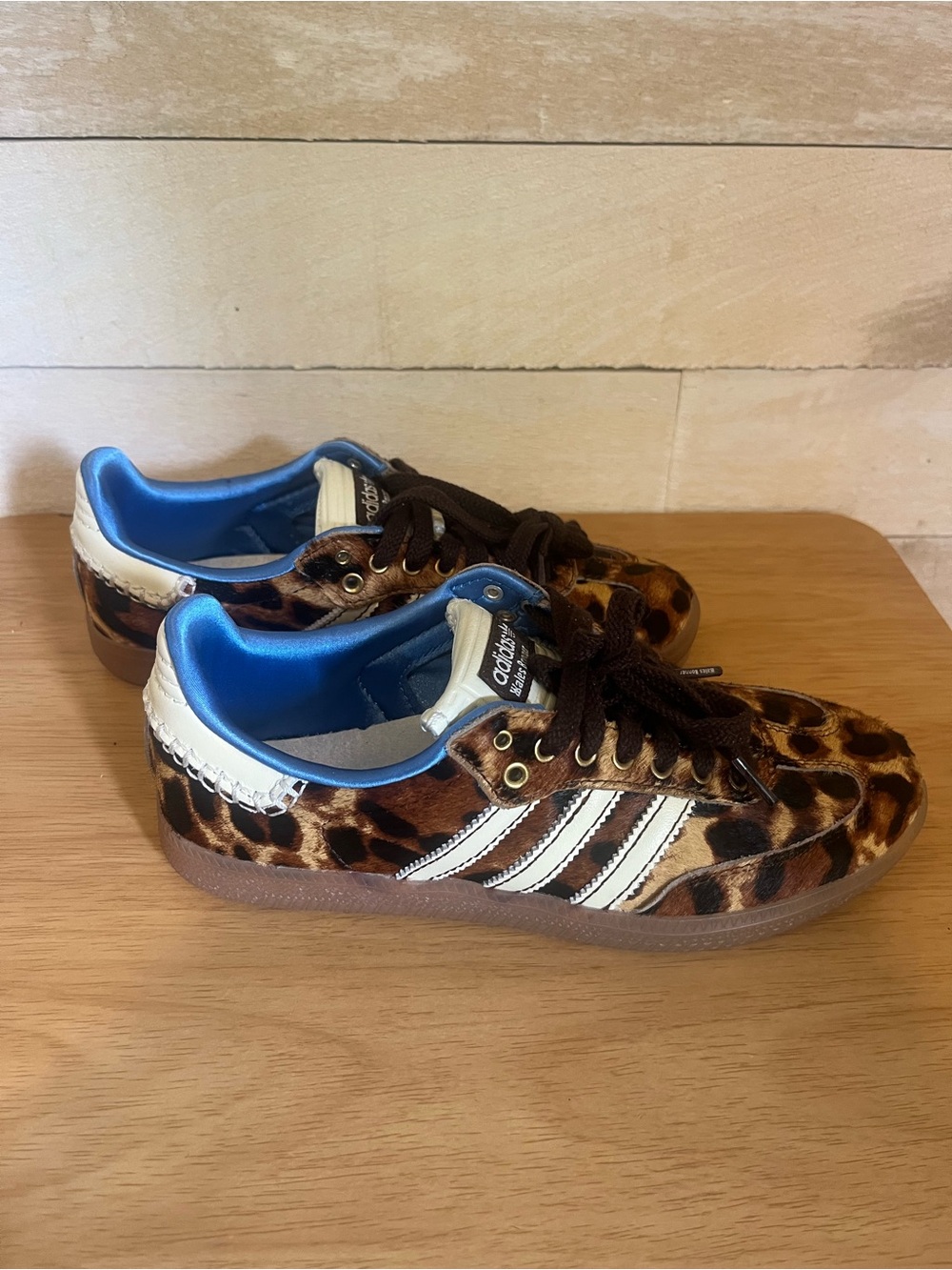 Adidas x Wales Bonner Samba Pony Sneakers in Leopard - Picture 2 of 12